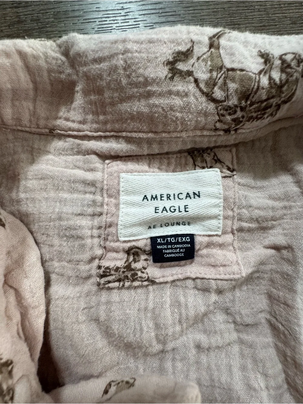 American Eagle Outfitters Light Pink Printed Short Pajama Set - Picture 6 of 6